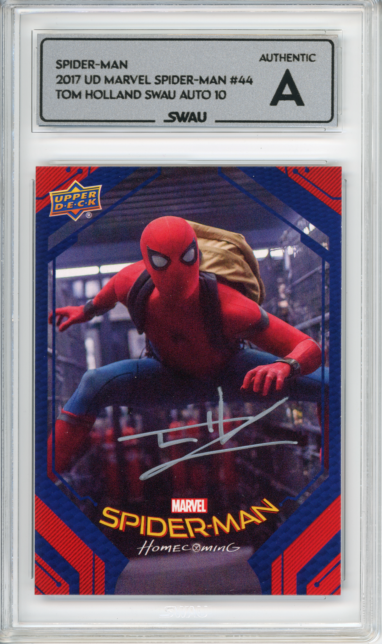 Tom Holland Signed Trading Card - SWAU Authenticated & Encapsulated
