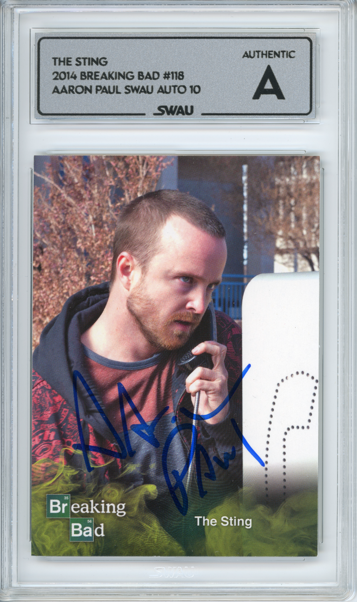 Aaron Paul Signed Trading Card - SWAU Authenticated & Encapsulated