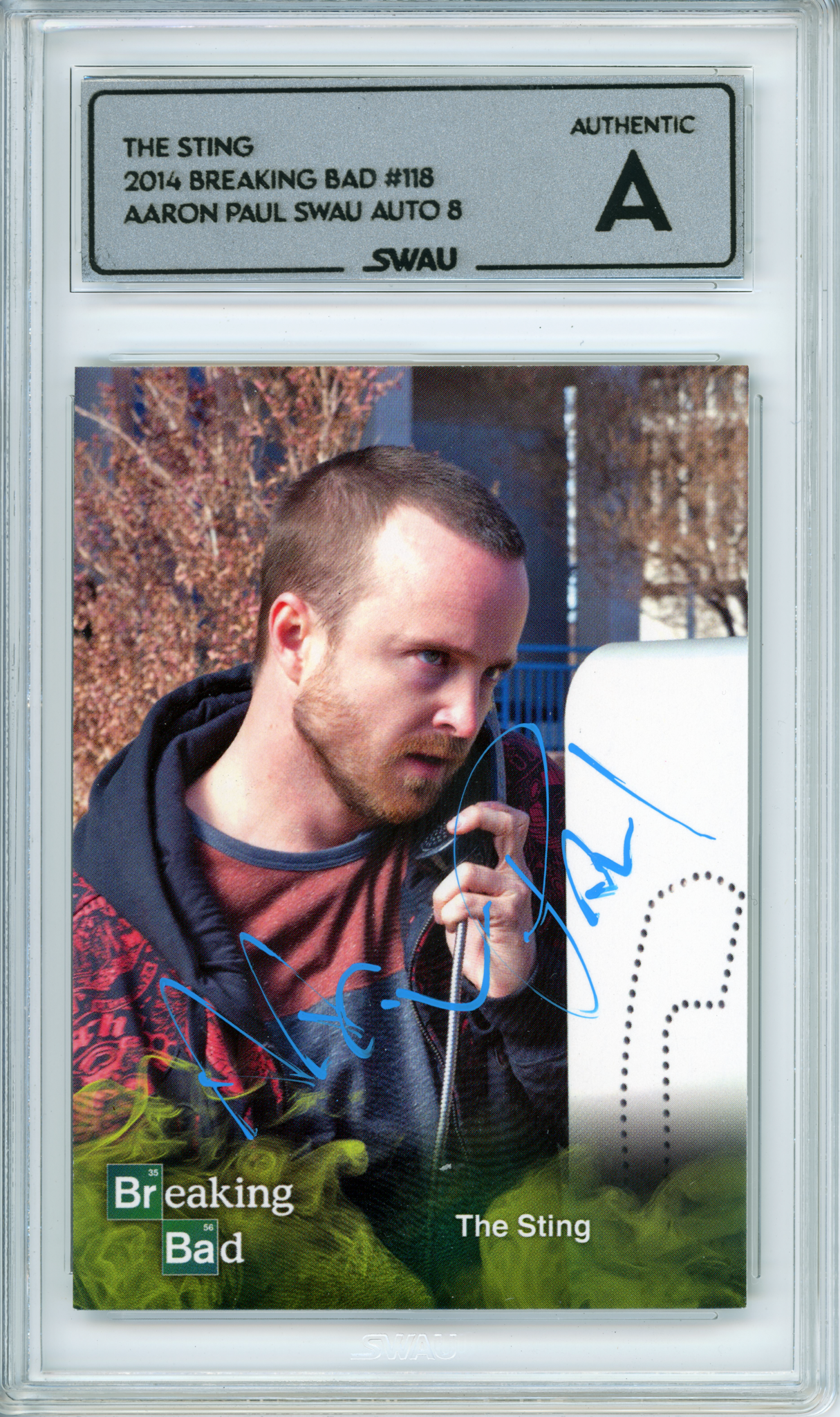 Aaron Paul Signed Trading Card - SWAU Authenticated & Encapsulated