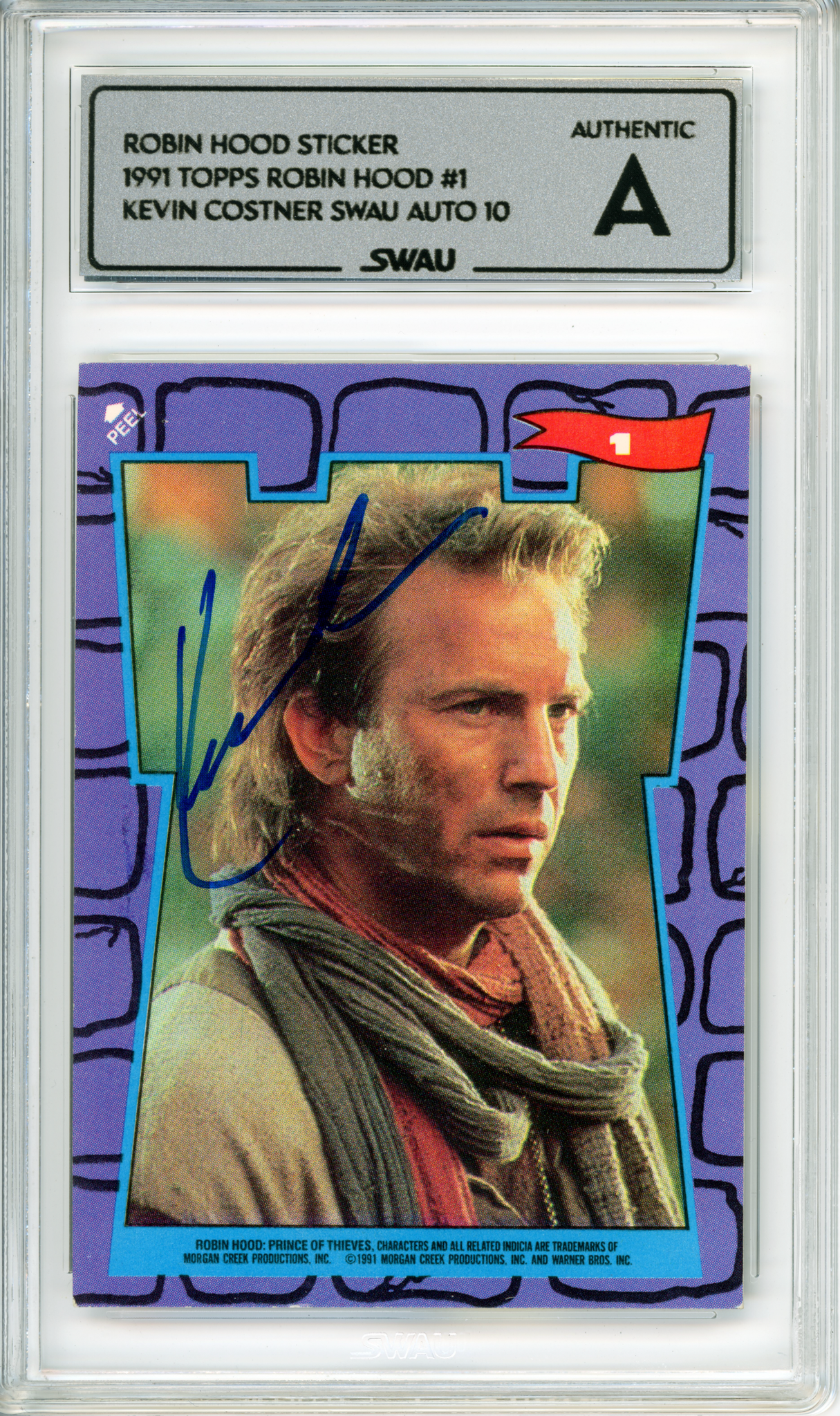 Kevin Costner Signed Trading Card - SWAU Authenticated & Encapsulated
