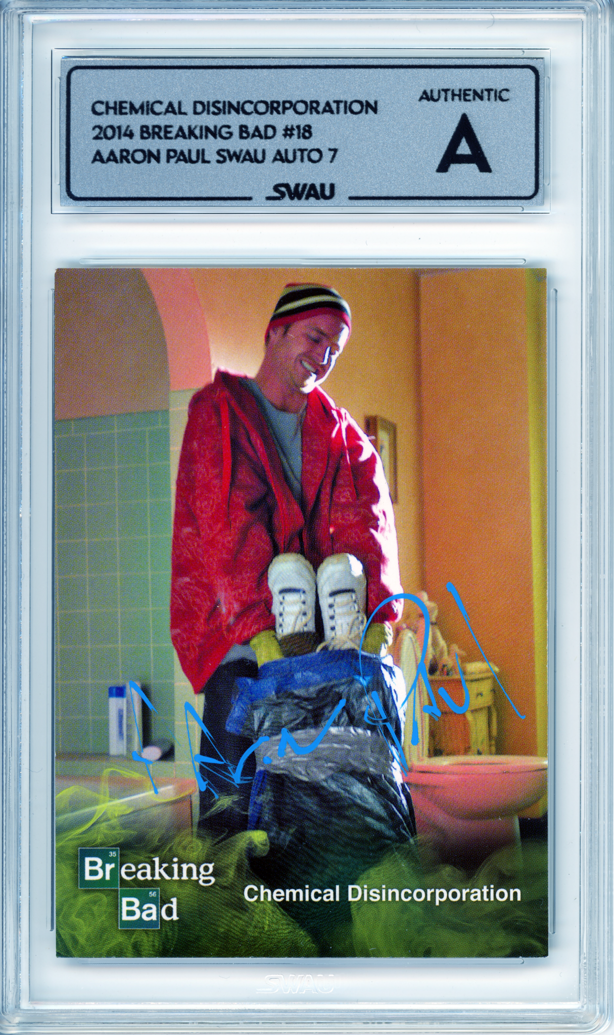 Aaron Paul Signed Trading Card - SWAU Authenticated & Encapsulated