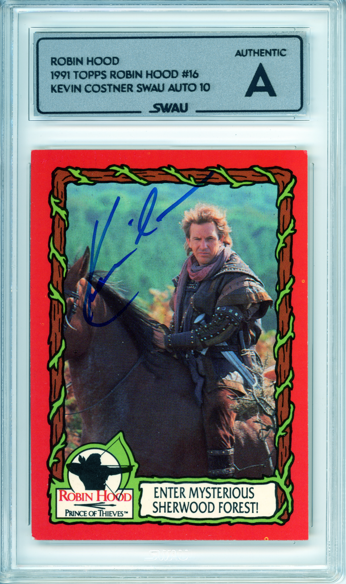 Kevin Costner Signed Trading Card - SWAU Authenticated & Encapsulated