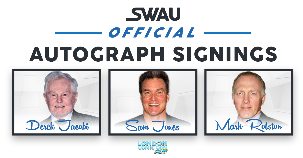 Derek Jacobi, Sam J. Jones, and Many More to Sign for SWAU!