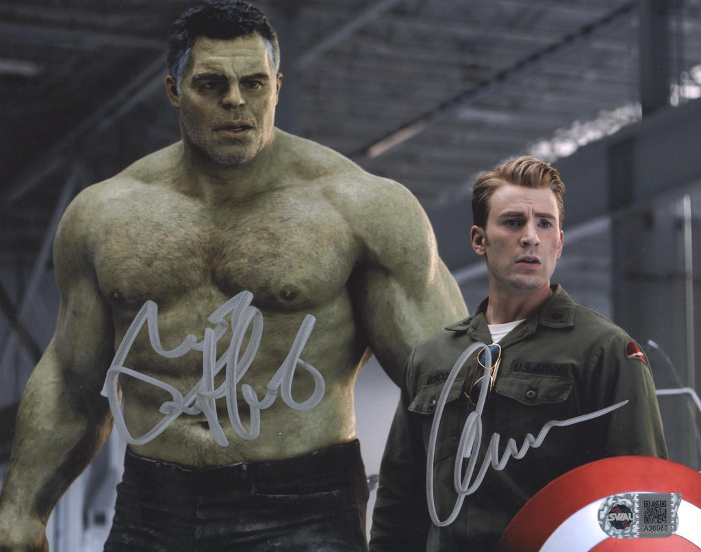 Chris Evans & Mark Ruffalo Signed 8x10 Photo - SWAU Authenticated