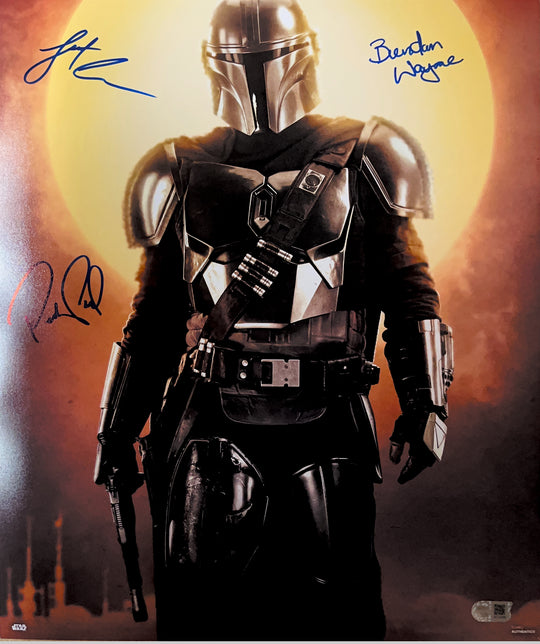 Pedro Pascal, Brendan Wayne, & Lateef Crowder Signed 16x20 Photo - SWAU Authenticated